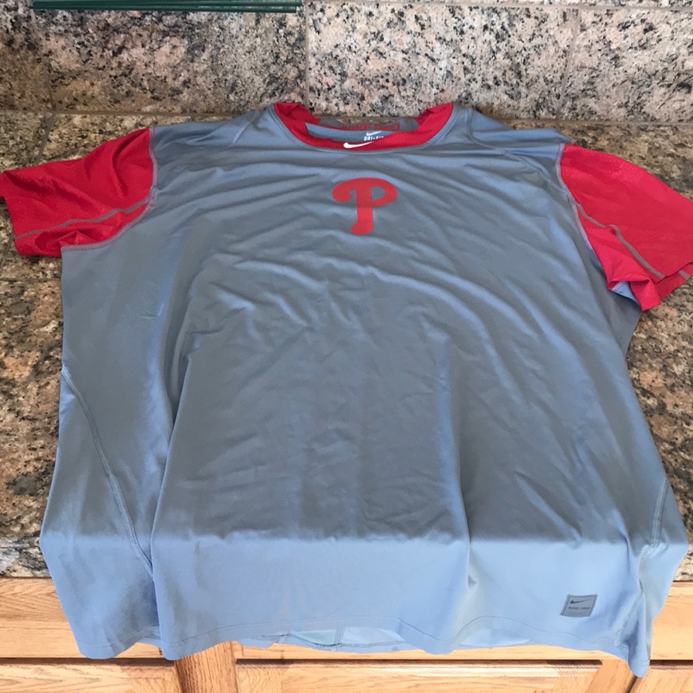 Phillies Nike Pro Dry Fit Baseball Tee